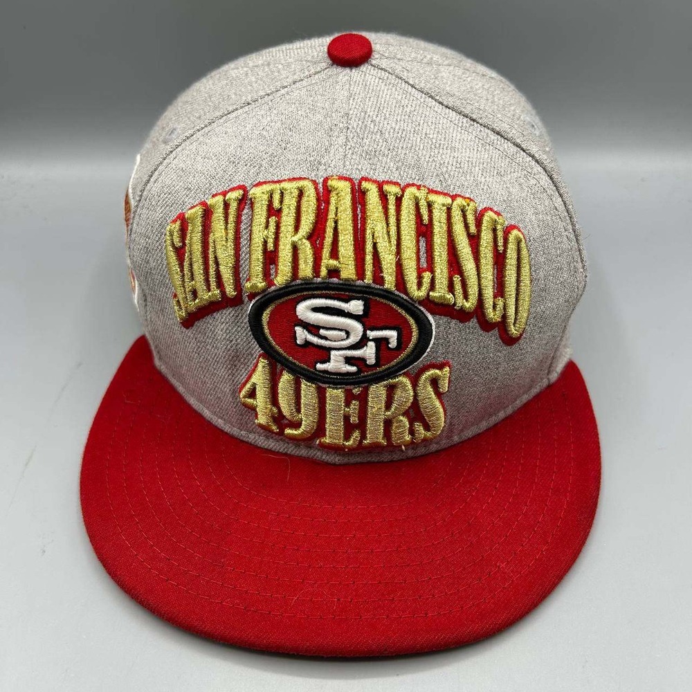 San Francisco 49ers Hat Men M-L Gray Red 9Fifty New Era Snap Back Cap
